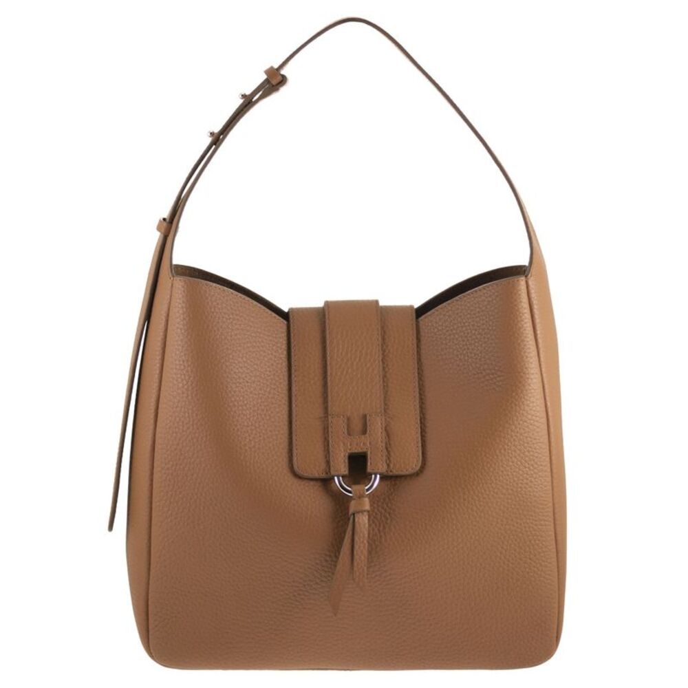 Hogan Women Hammered Leather Shoulder Bag With H Detail